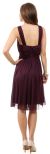 U-Neck Short Party Dress with Pearls & Diamond Accent back in Plum